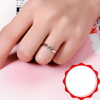 Elviera | Ladies engagement ring with sparkling gemstone | Silver