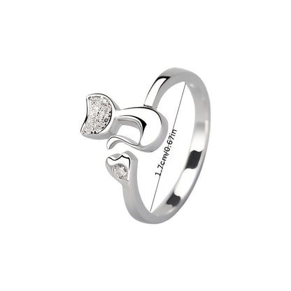 Felina | Women's open ring with cute cat detail | Gold