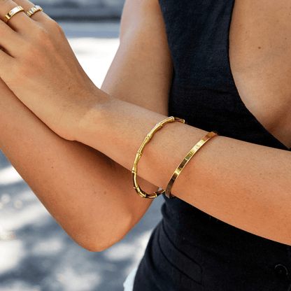 Ara Golden Bamboo Bangle