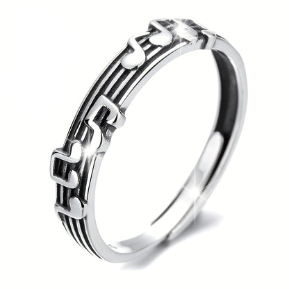 Melina | Ladies musical design ring | Silver