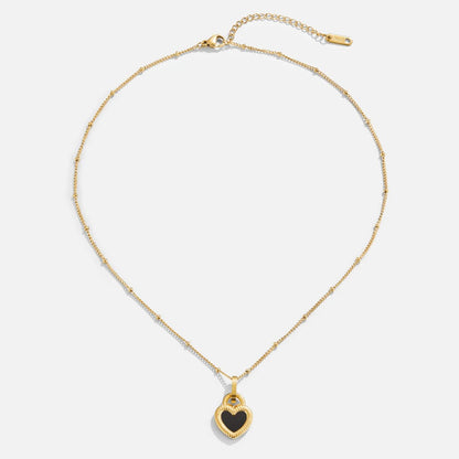 Falling For You' Reversible Heart Necklace