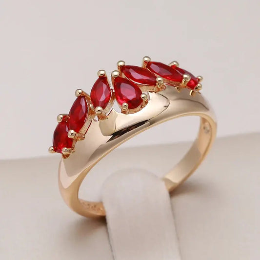 Elegant Red Crystal Ring